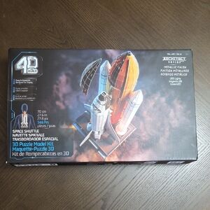 Architect 4D Build Space Shuttle Puzzle - Silver, Orange, White